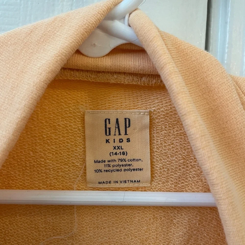 GAP Kids Peach Orange Half-Zip Pullover Fleece Sweatshirt Size XXL‎ 14-16